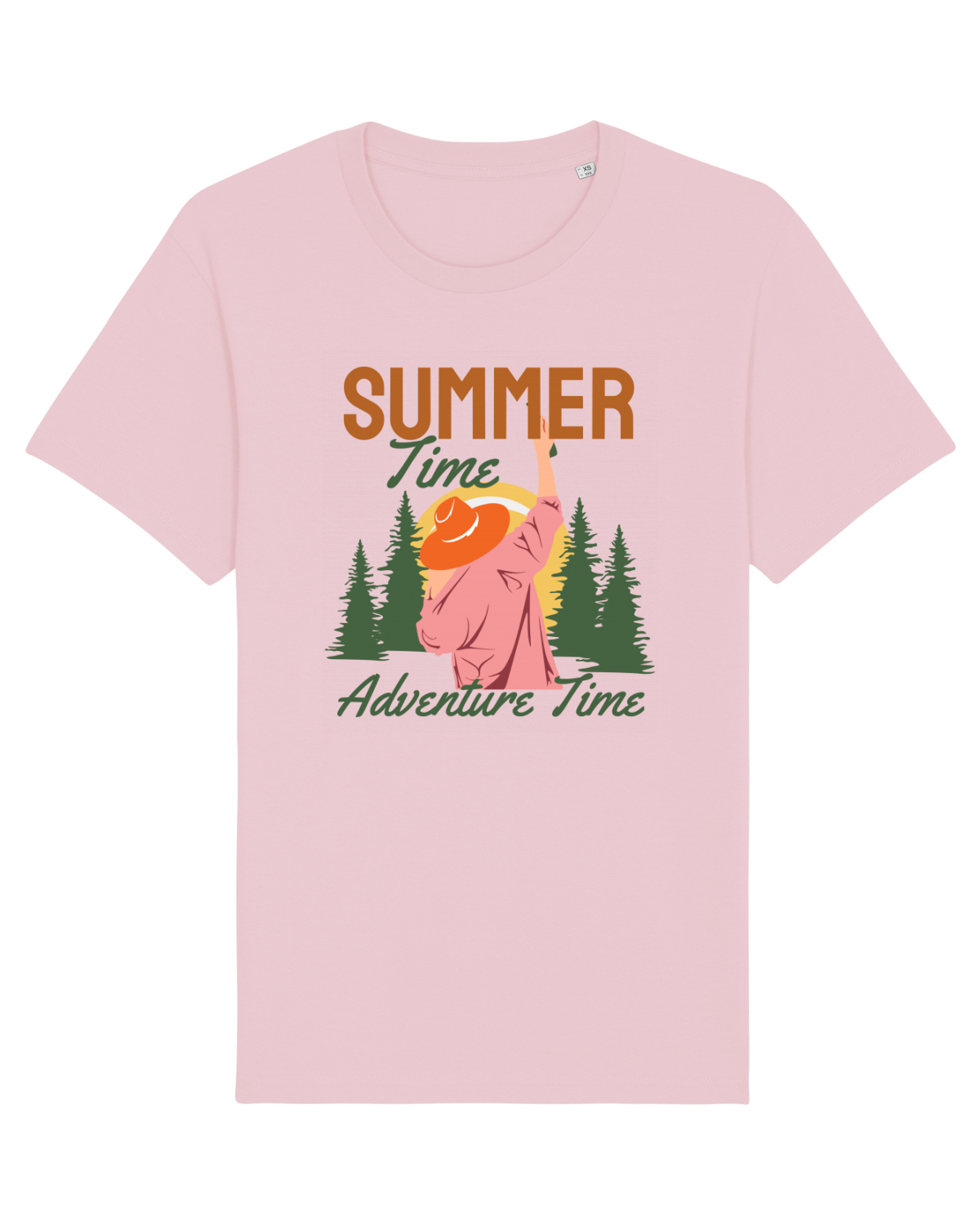 Tricou mânecă scurtă Unisex Rocker Cotton Pink
