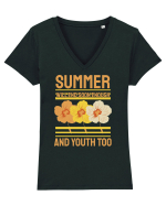 Summer Will End Soon Enough and Youth Too Tricou mânecă scurtă guler V Damă Evoker
