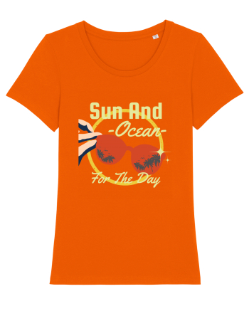 Sun and Ocean for the Day Bright Orange