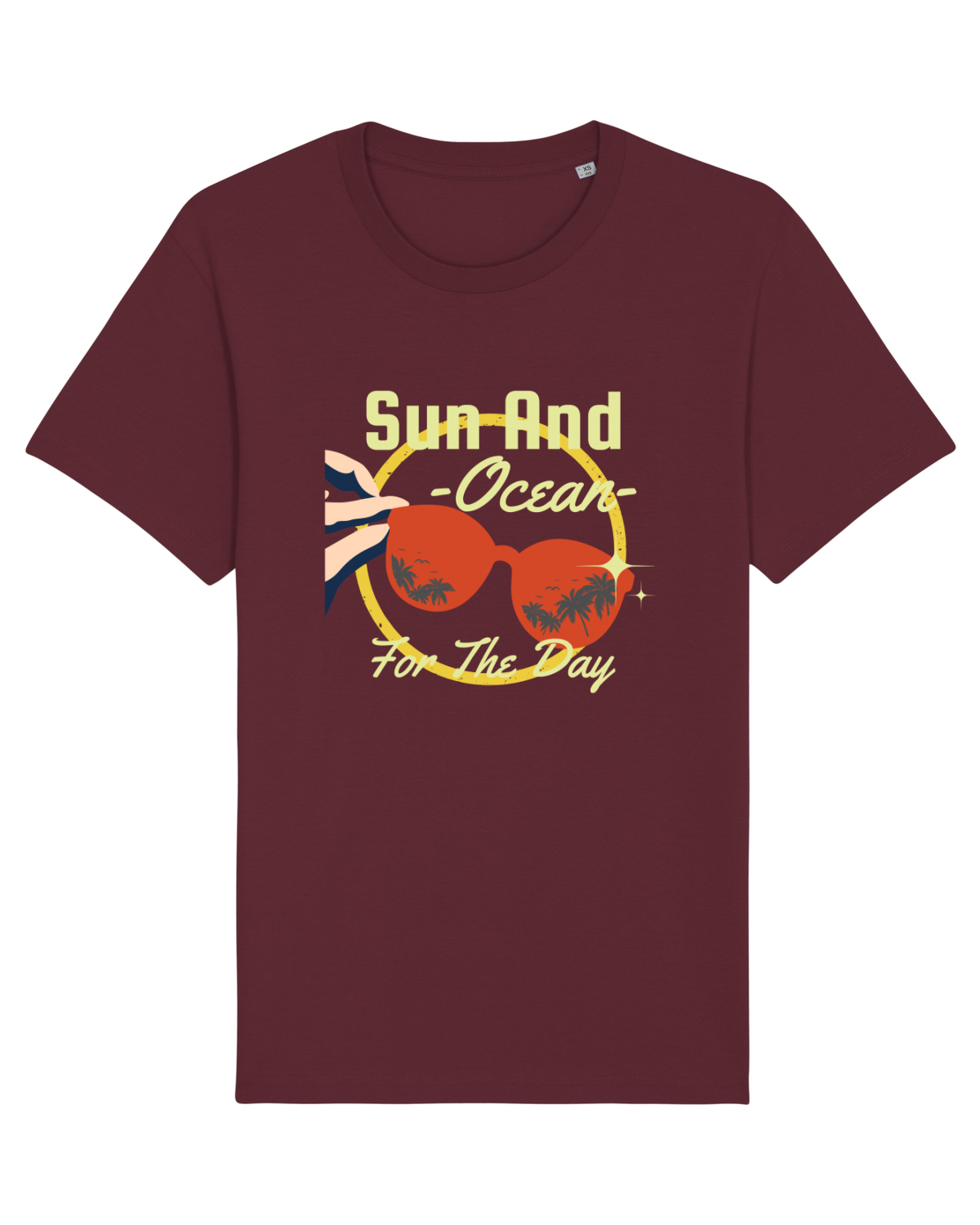 Tricou mânecă scurtă Unisex Rocker Burgundy