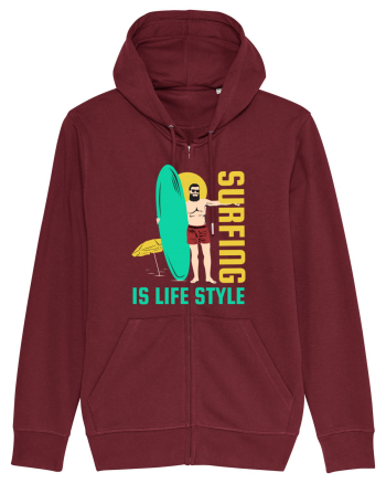 Surfing is Life Style Burgundy