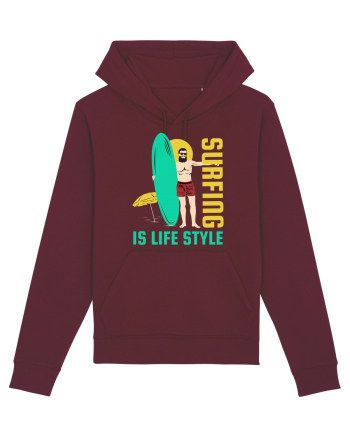 Surfing is Life Style Burgundy