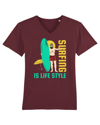 Surfing is Life Style Burgundy