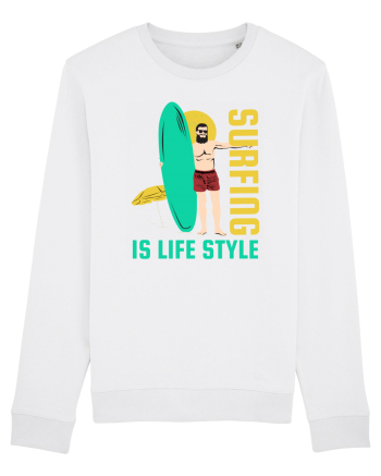 Surfing is Life Style White
