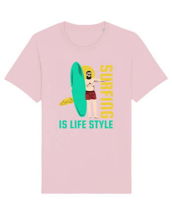 Surfing is Life Style Cotton Pink