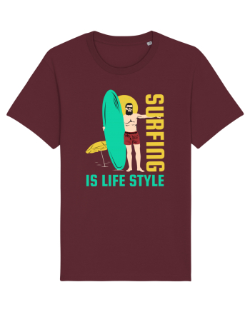 Surfing is Life Style Burgundy