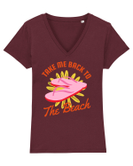 Take Me to the Beach Tricou mânecă scurtă guler V Damă Evoker