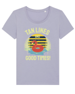 Tan Lines and Good Times Tricou mânecă scurtă guler larg fitted Damă Expresser