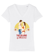 The Island of Memories Tricou mânecă scurtă guler V Damă Evoker