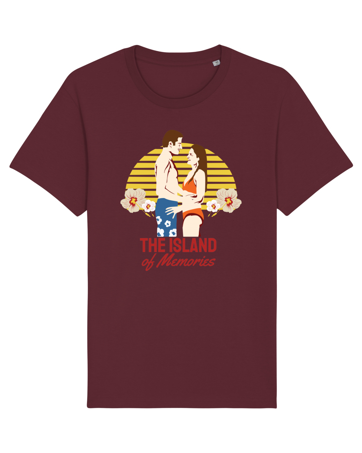 Tricou mânecă scurtă Unisex Rocker Burgundy