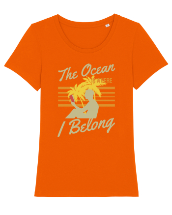 The Ocean is Where I Belong Bright Orange