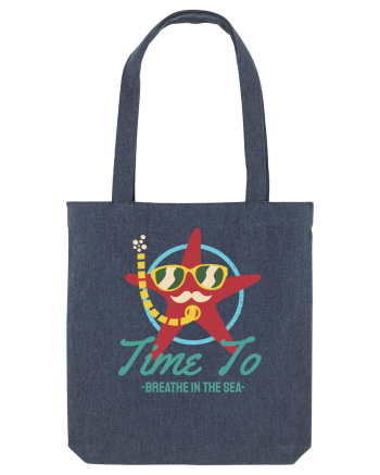 Time to Breathe in the Sea Midnight Blue