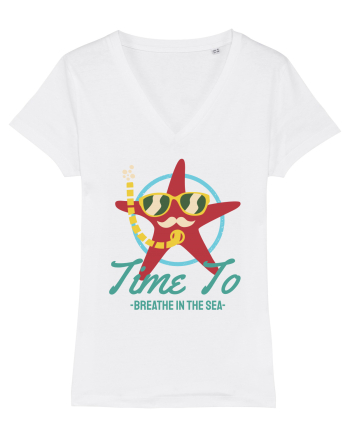 Time to Breathe in the Sea White