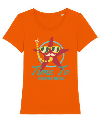 Time to Breathe in the Sea Bright Orange