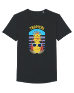 Tropical Chic Tricou mânecă scurtă guler larg Bărbat Skater