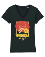 Tropical Life Tricou mânecă scurtă guler V Damă Evoker