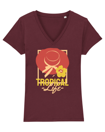 Tropical Life Burgundy