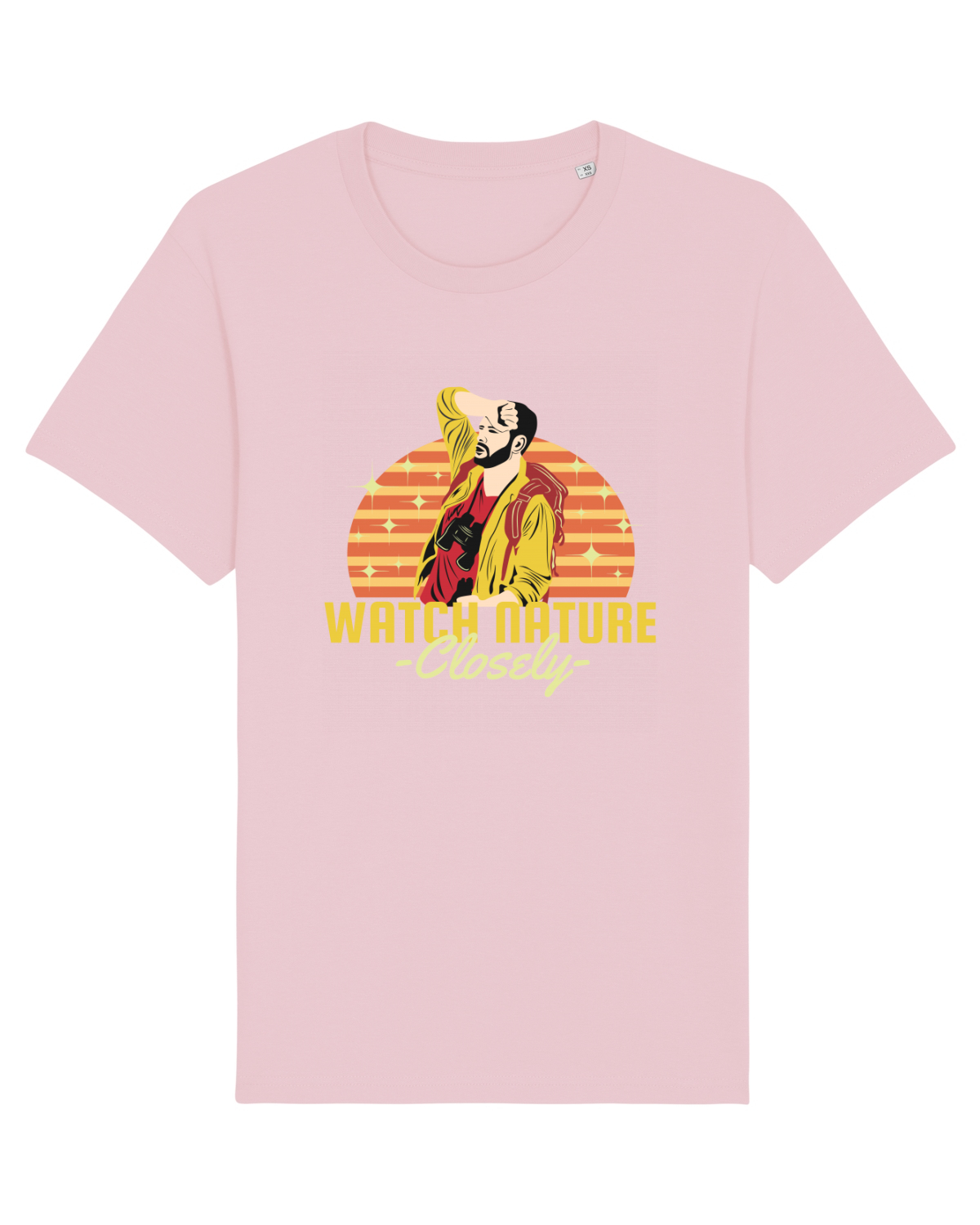 Tricou mânecă scurtă Unisex Rocker Cotton Pink