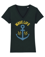 Wave Life Tricou mânecă scurtă guler V Damă Evoker