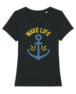 Wave Life Tricou mânecă scurtă guler larg fitted Damă Expresser