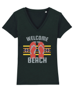 Welcome to the Beach Tricou mânecă scurtă guler V Damă Evoker