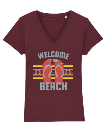 Welcome to the Beach Burgundy