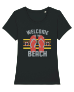 Welcome to the Beach Tricou mânecă scurtă guler larg fitted Damă Expresser