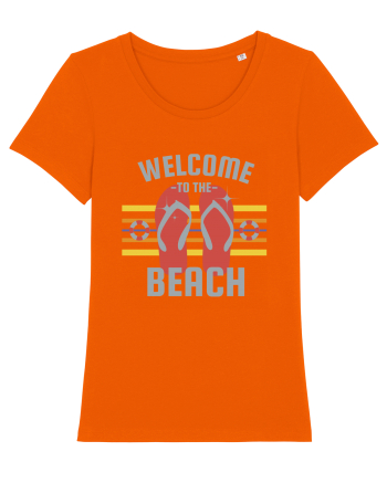Welcome to the Beach Bright Orange