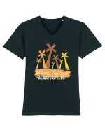 Where the Sun Always Smiles Tricou mânecă scurtă guler V Bărbat Presenter