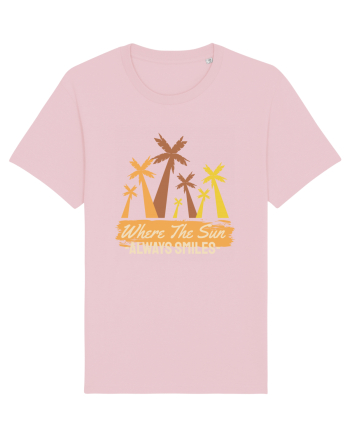 Where the Sun Always Smiles Cotton Pink