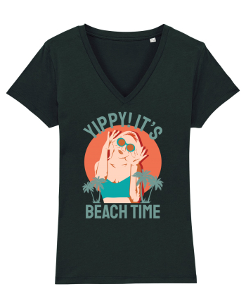 Yippi! It's Beach Time Black
