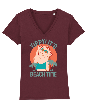 Yippi! It's Beach Time Burgundy