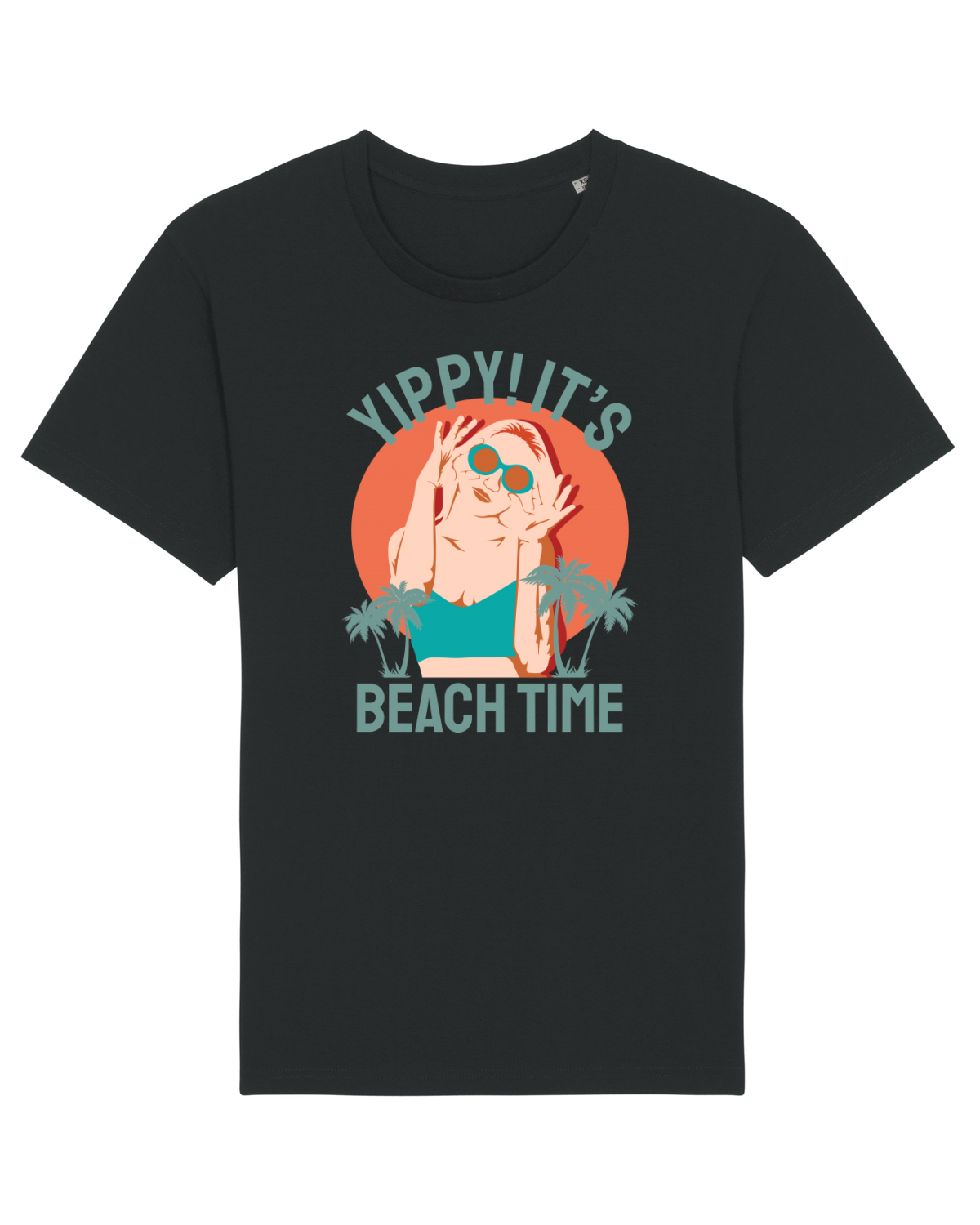 Tricou mânecă scurtă Unisex Rocker Black