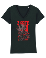Zkate Devil Tricou mânecă scurtă guler V Damă Evoker