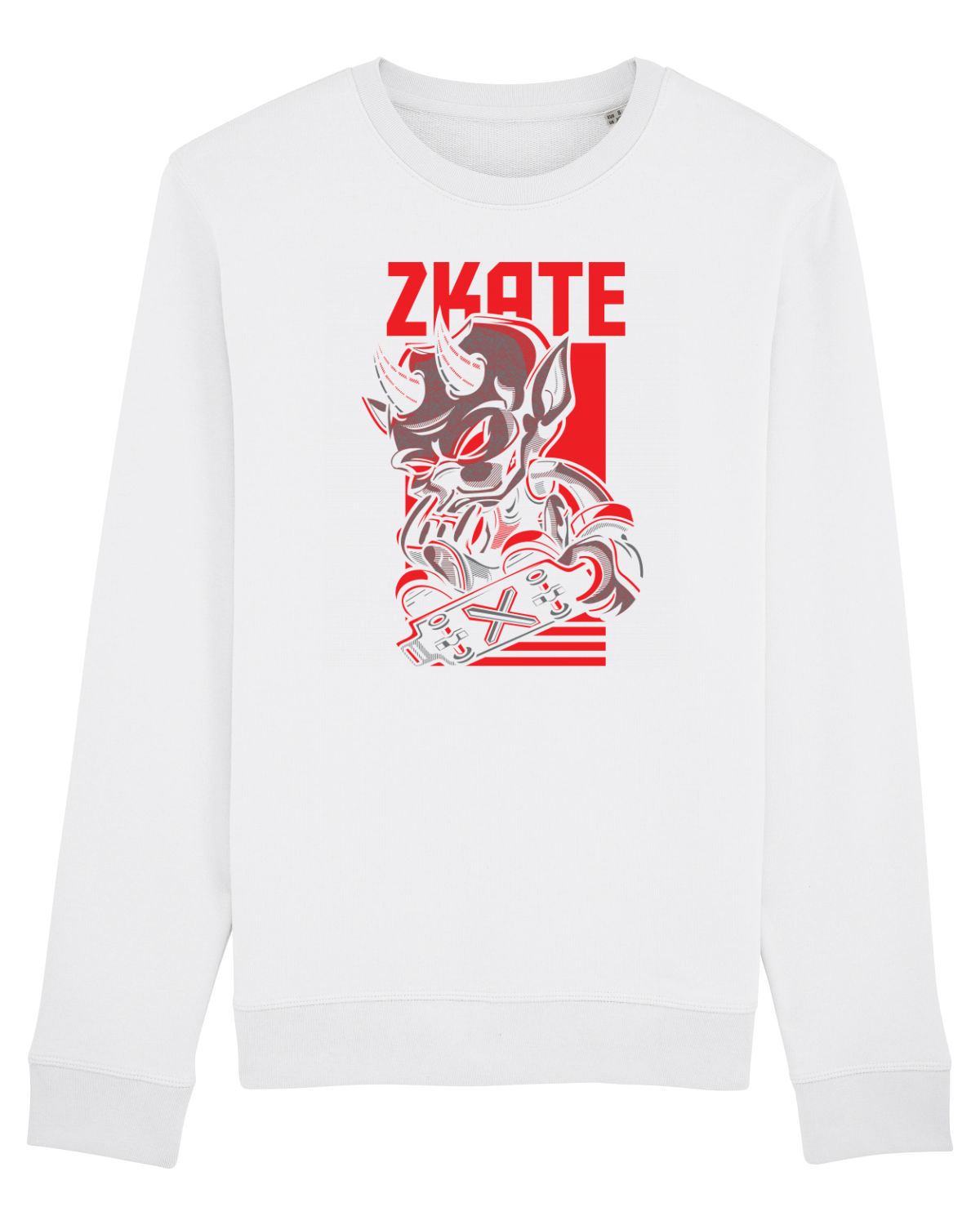 Bluză mânecă lungă Unisex Rise White