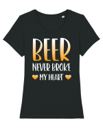 Beer never broke my heart Tricou mânecă scurtă guler larg fitted Damă Expresser