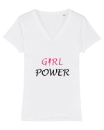 Girl Power Tricou mânecă scurtă guler V Damă Evoker