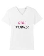 Girl Power Tricou mânecă scurtă guler V Bărbat Presenter
