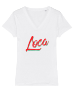 LOCA Tricou mânecă scurtă guler V Damă Evoker