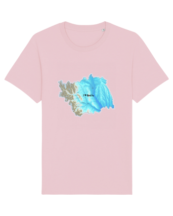 Bacău County Map Cotton Pink