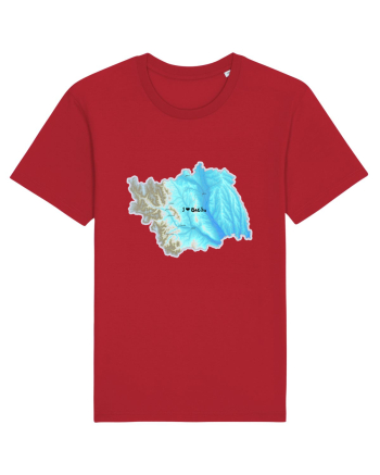 Bacău County Map Red