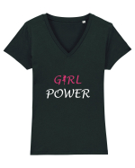 Girl Power Tricou mânecă scurtă guler V Damă Evoker
