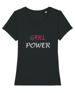 Girl Power Tricou mânecă scurtă guler larg fitted Damă Expresser
