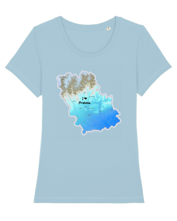 Prahova County Map Sky Blue