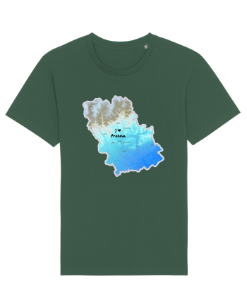 Prahova County Map Bottle Green