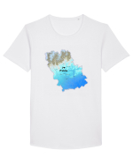 Prahova County Map Tricou mânecă scurtă guler larg Bărbat Skater