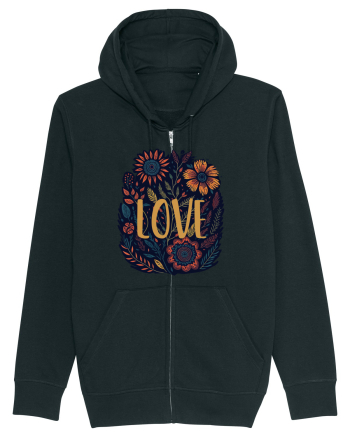 Love - flori boho Black