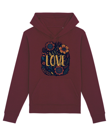 Love - flori boho Burgundy