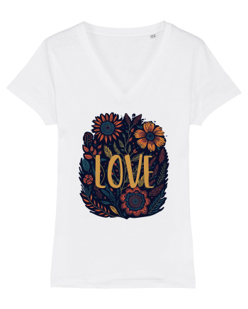 Love - flori boho White