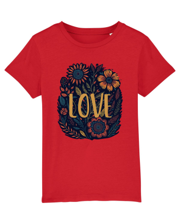 Love - flori boho Red